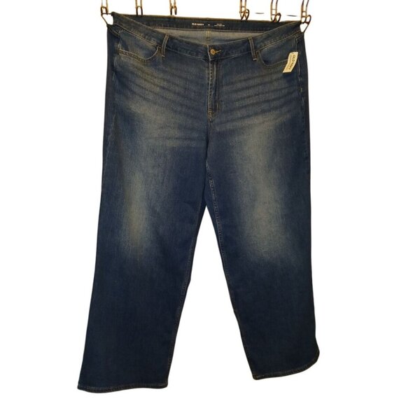 Old Navy Womens Relaxed Fit Denim Jeans Size 20 Made Of Cotton & Spandex - Picture 1 of 6